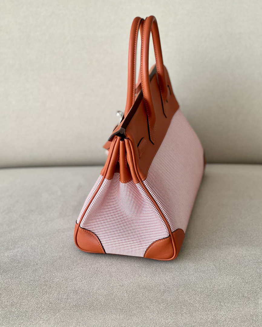 Hermes Birkin Tote Bag Swift leather with canvas 30cm 286005