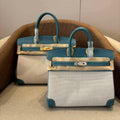 Hermes Birkin Tote Bag Swift leather with canvas 286008 - Gold / 25cm - View 1