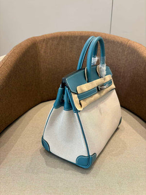 Hermes Birkin Tote Bag Swift leather with canvas 286008 - Gold / 25cm - View 4