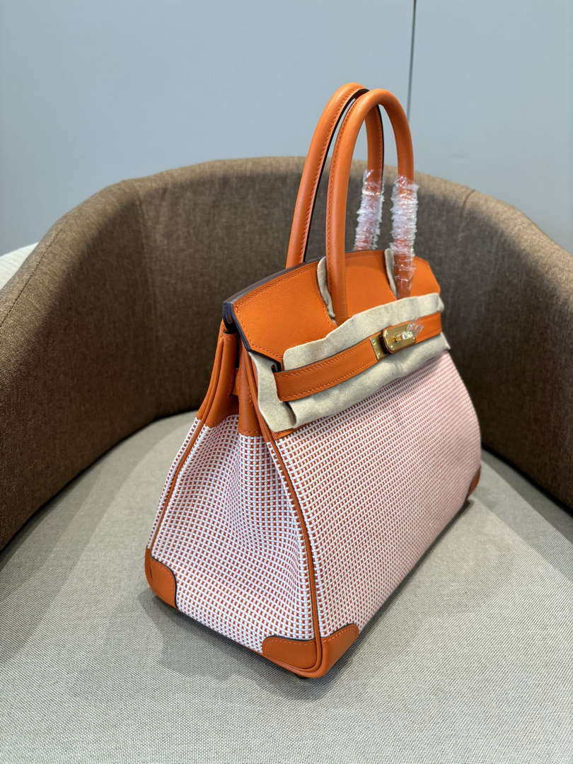 Hermes Birkin Tote Bag Swift leather with canvas 286009
