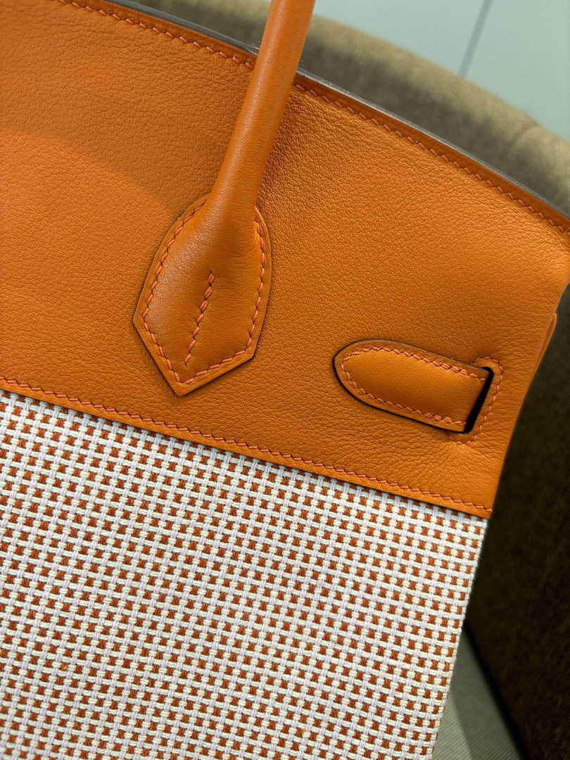 Hermes Birkin Tote Bag Swift leather with canvas 286009
