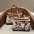 Hermes Birkin Tote Bag Swift leather with canvas 286011 - Gold / 25cm - View 1
