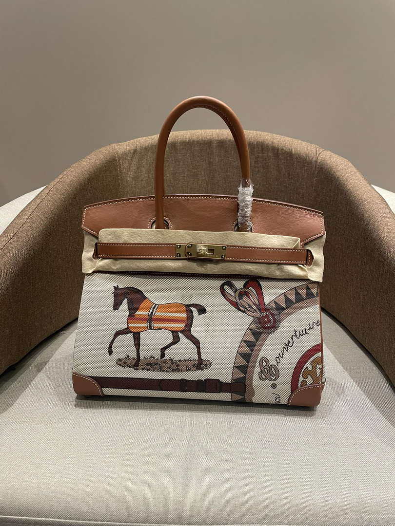 Hermes Birkin Tote Bag Swift leather with canvas 286011