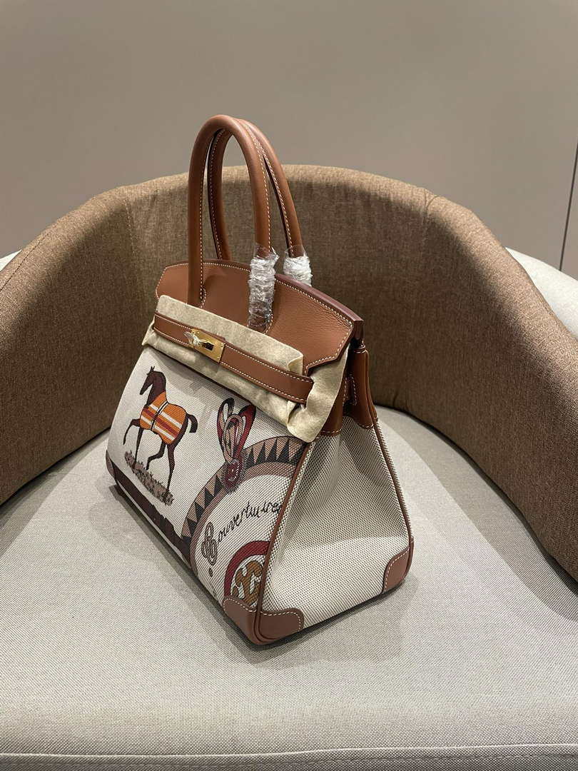 Hermes Birkin Tote Bag Swift leather with canvas 286011