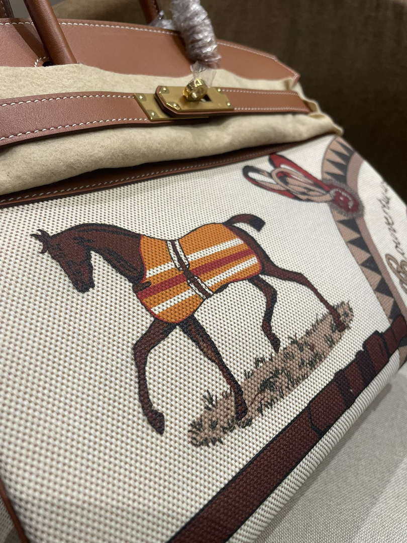 Hermes Birkin Tote Bag Swift leather with canvas 286011