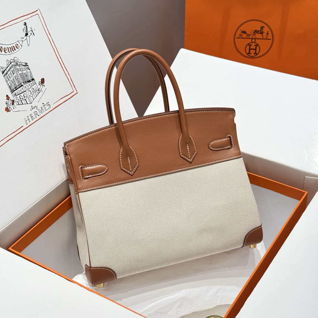 Hermes Birkin Tote Bag Swift leather with canvas 286011