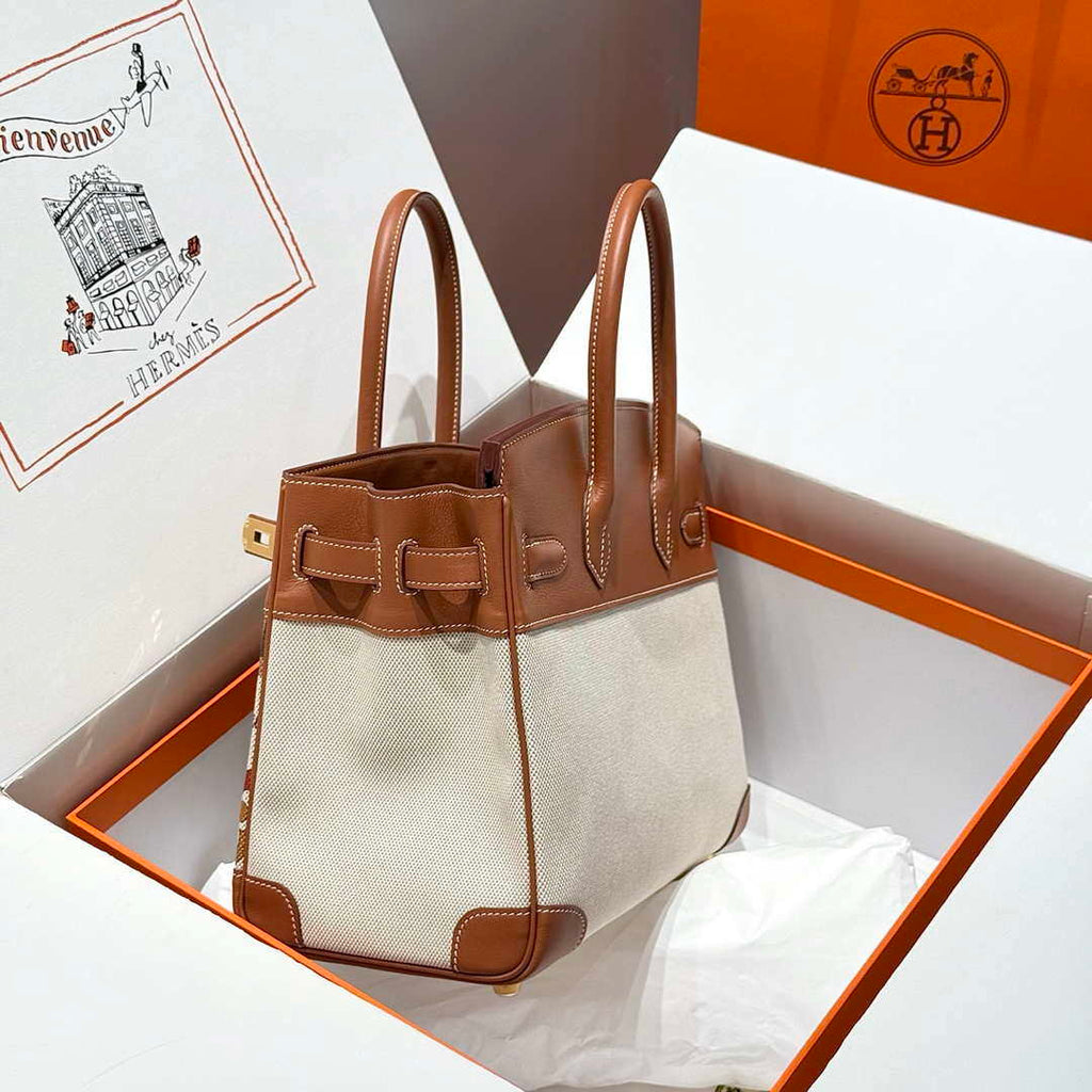 Hermes Birkin Tote Bag Swift leather with canvas 286011