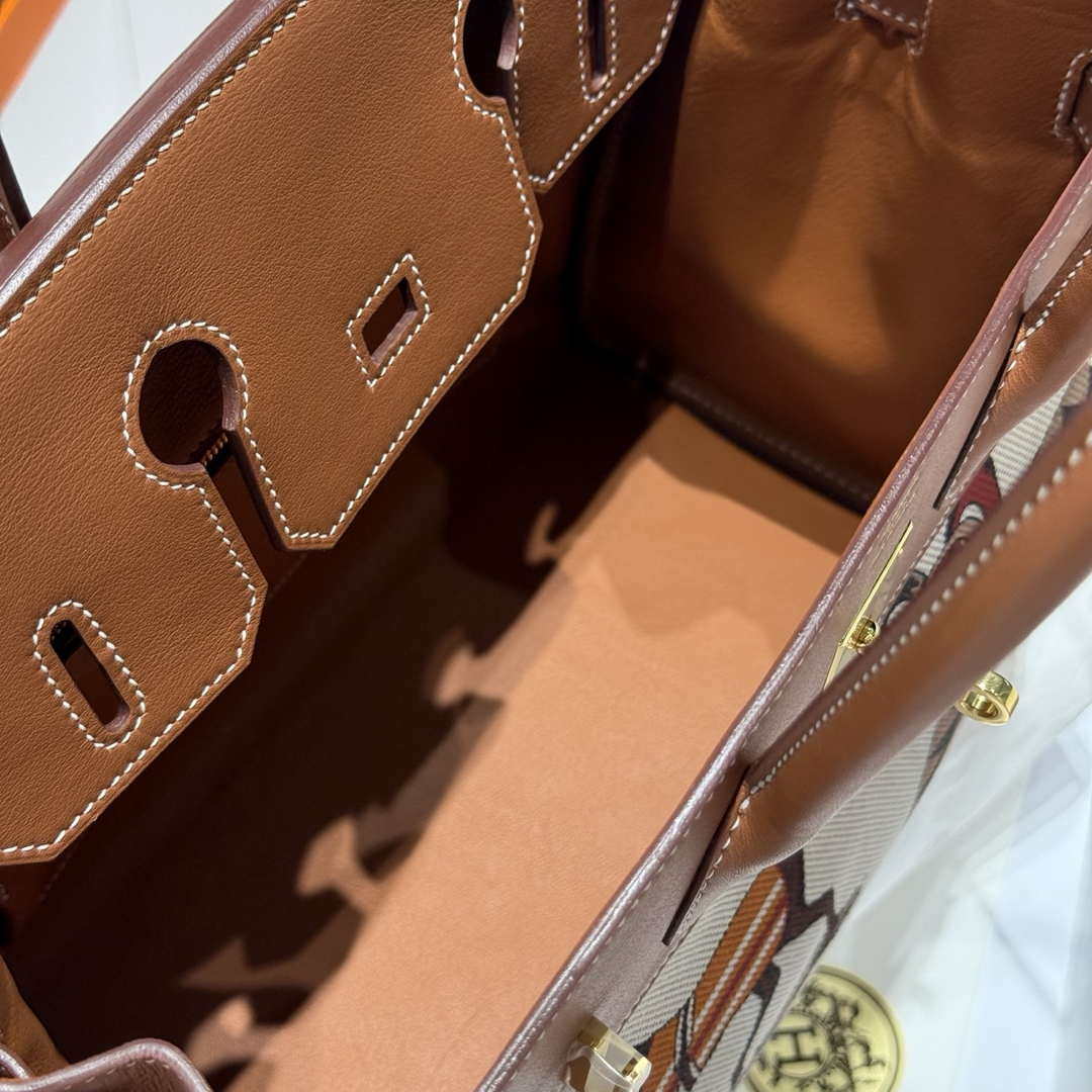 Hermes Birkin Tote Bag Swift leather with canvas 286011