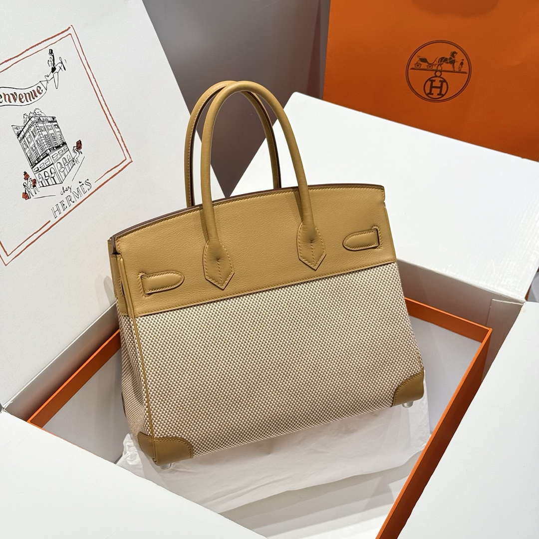 Hermes Birkin Tote Bag Swift leather with canvas 286012