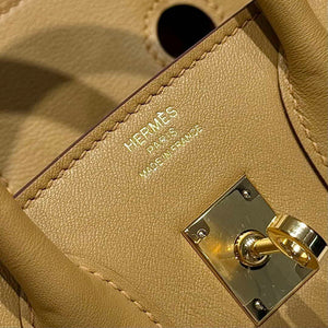 Hermes Birkin Tote Bag Swift leather with canvas 286012 - Gold / 25cm - View 13