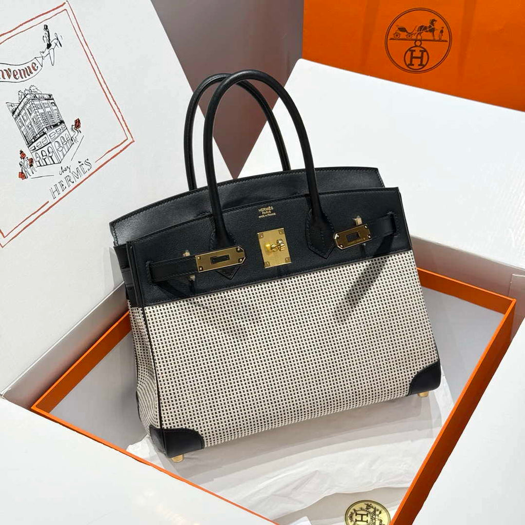 Hermes Birkin Tote Bag Swift leather with canvas 286013