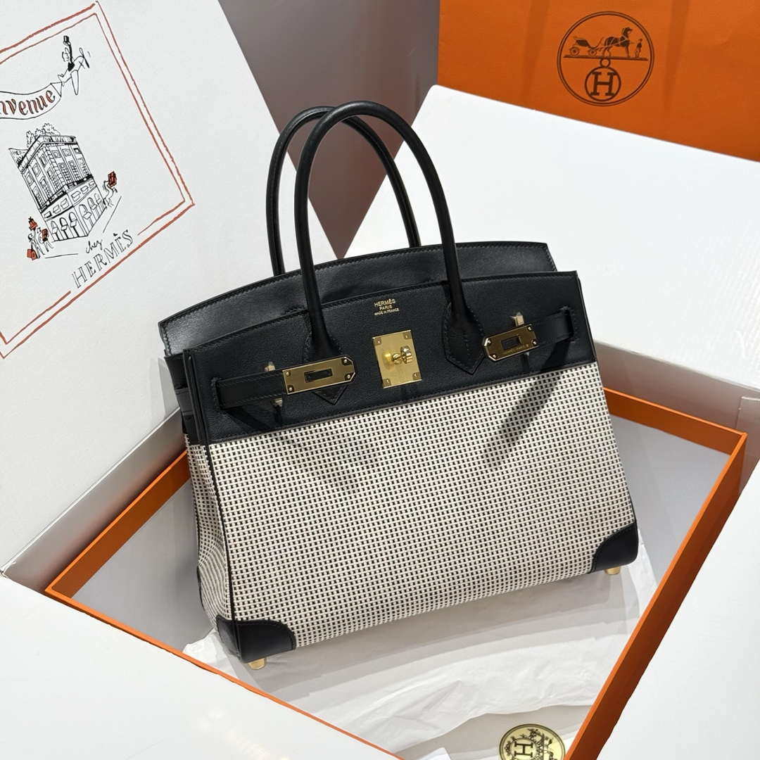 Hermes Birkin Tote Bag Swift leather with canvas 286013