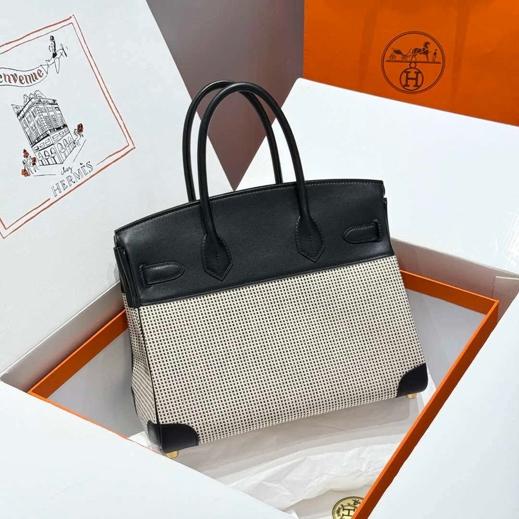 Hermes Birkin Tote Bag Swift leather with canvas 286013