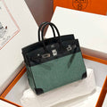 Hermes Birkin Tote Bag Swift leather with canvas 286014 - Gold / 25cm - View 1