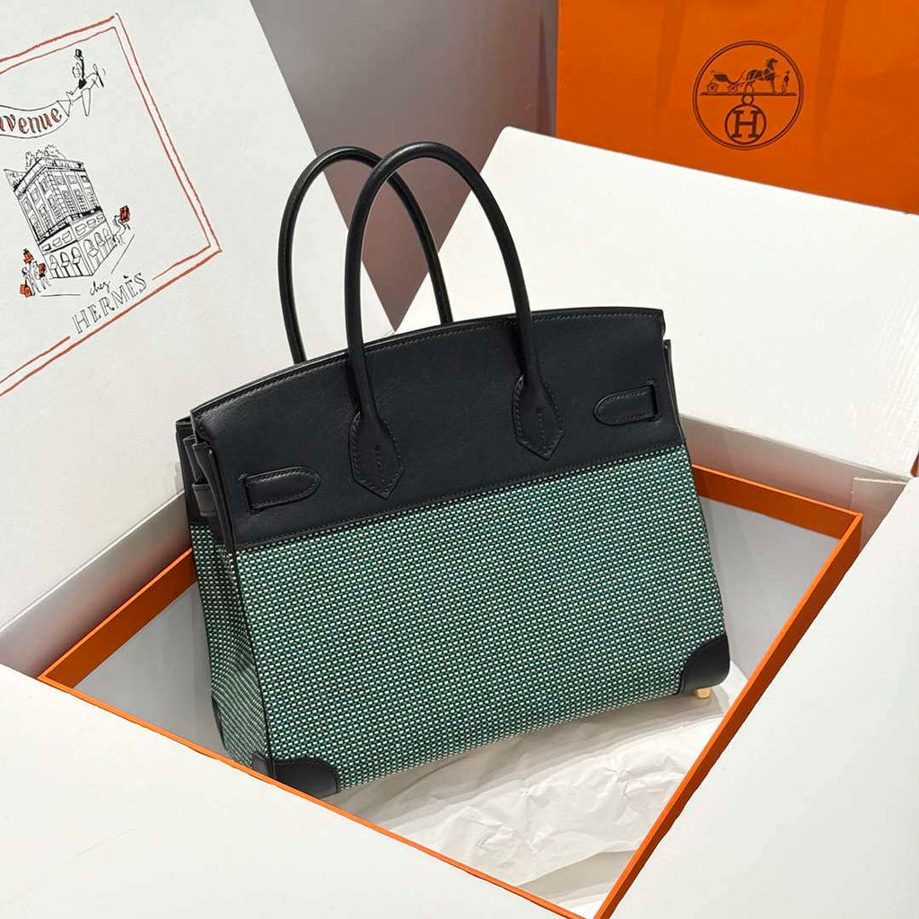 Hermes Birkin Tote Bag Swift leather with canvas 286014