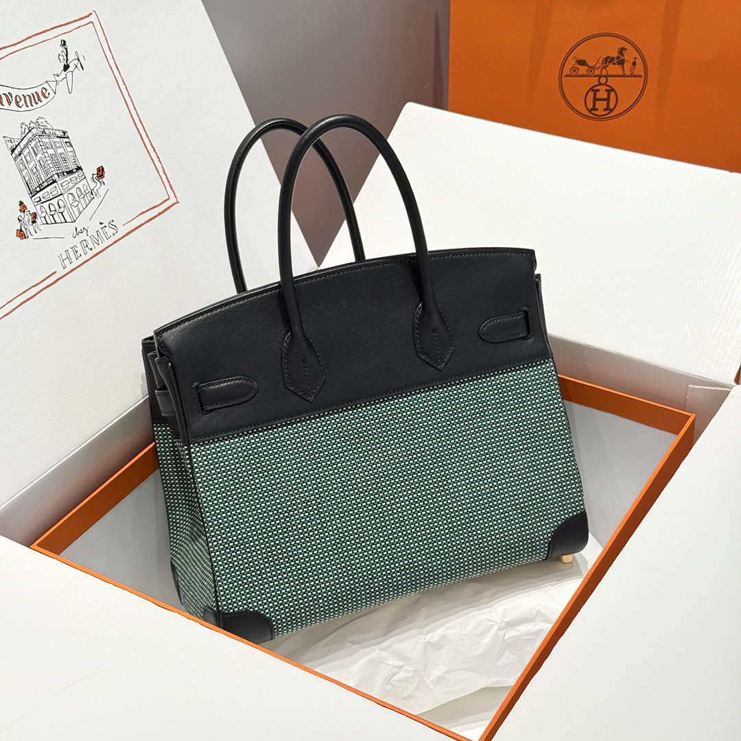 Hermes Birkin Tote Bag Swift leather with canvas 286014