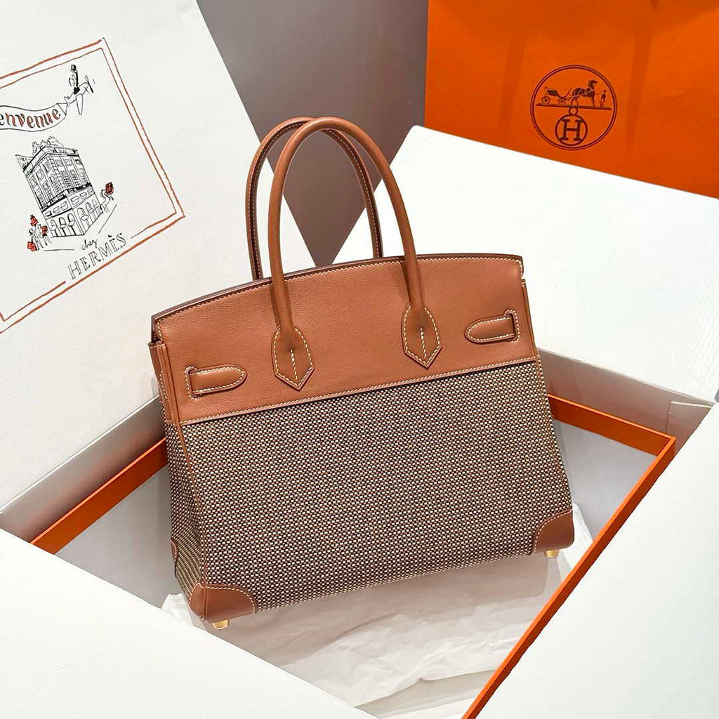 Hermes Birkin Tote Bag Swift leather with canvas 286015