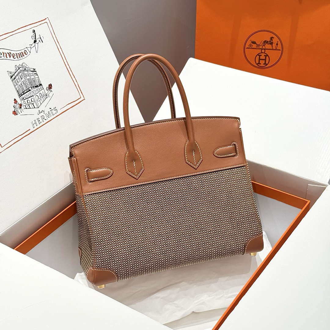 Hermes Birkin Tote Bag Swift leather with canvas 286015