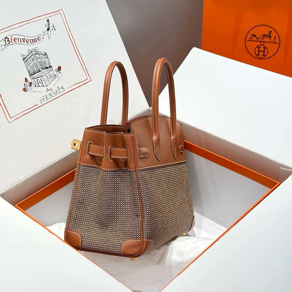 Hermes Birkin Tote Bag Swift leather with canvas 286015