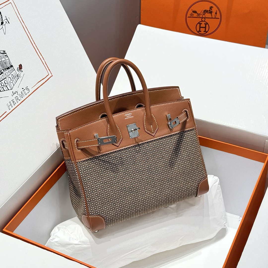 Hermes Birkin Tote Bag Swift leather with canvas 286015