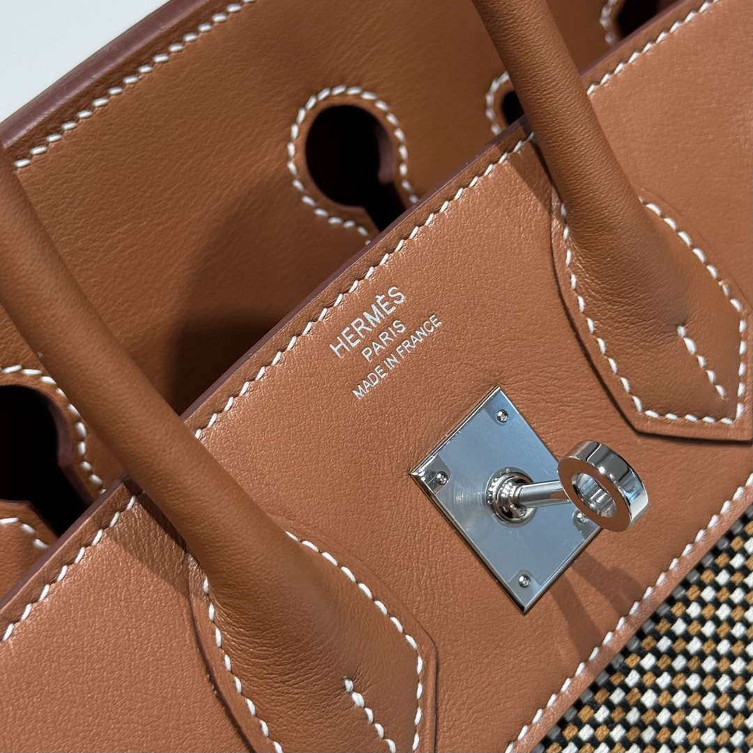 Hermes Birkin Tote Bag Swift leather with canvas 286015