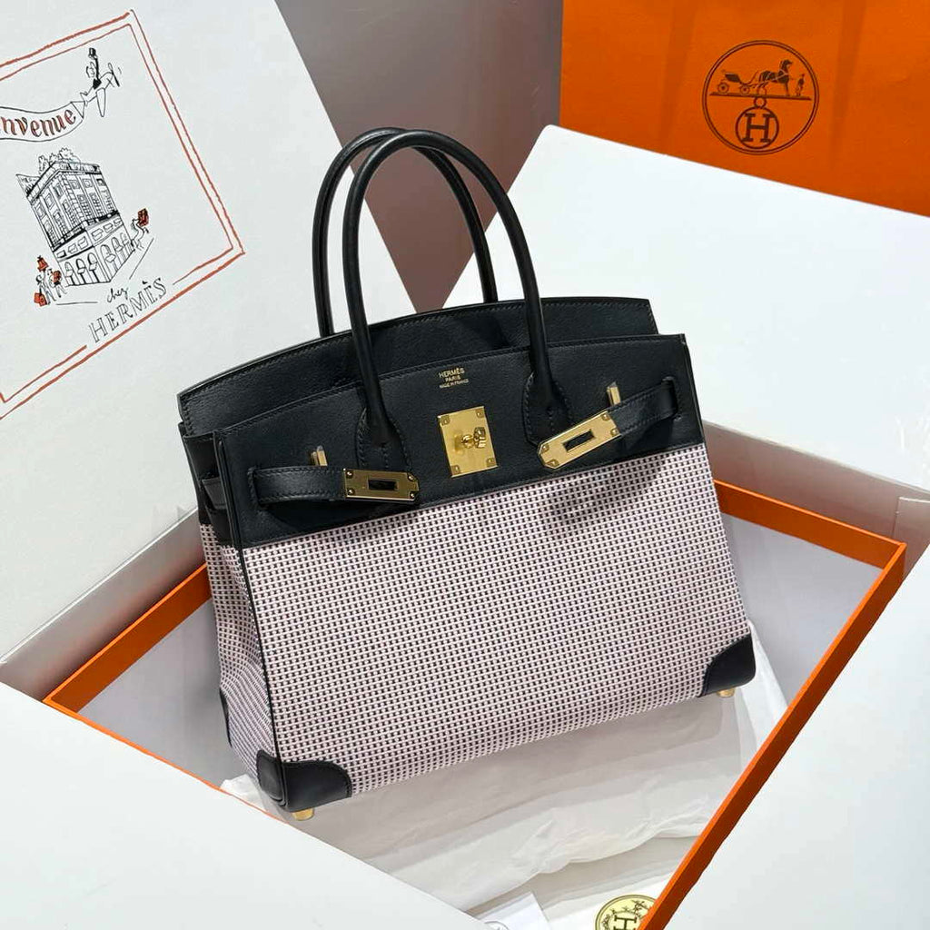 Hermes Birkin Tote Bag Swift leather with canvas 286016