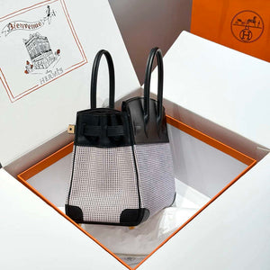 Hermes Birkin Tote Bag Swift leather with canvas 286016 - Gold / 25cm - View 12