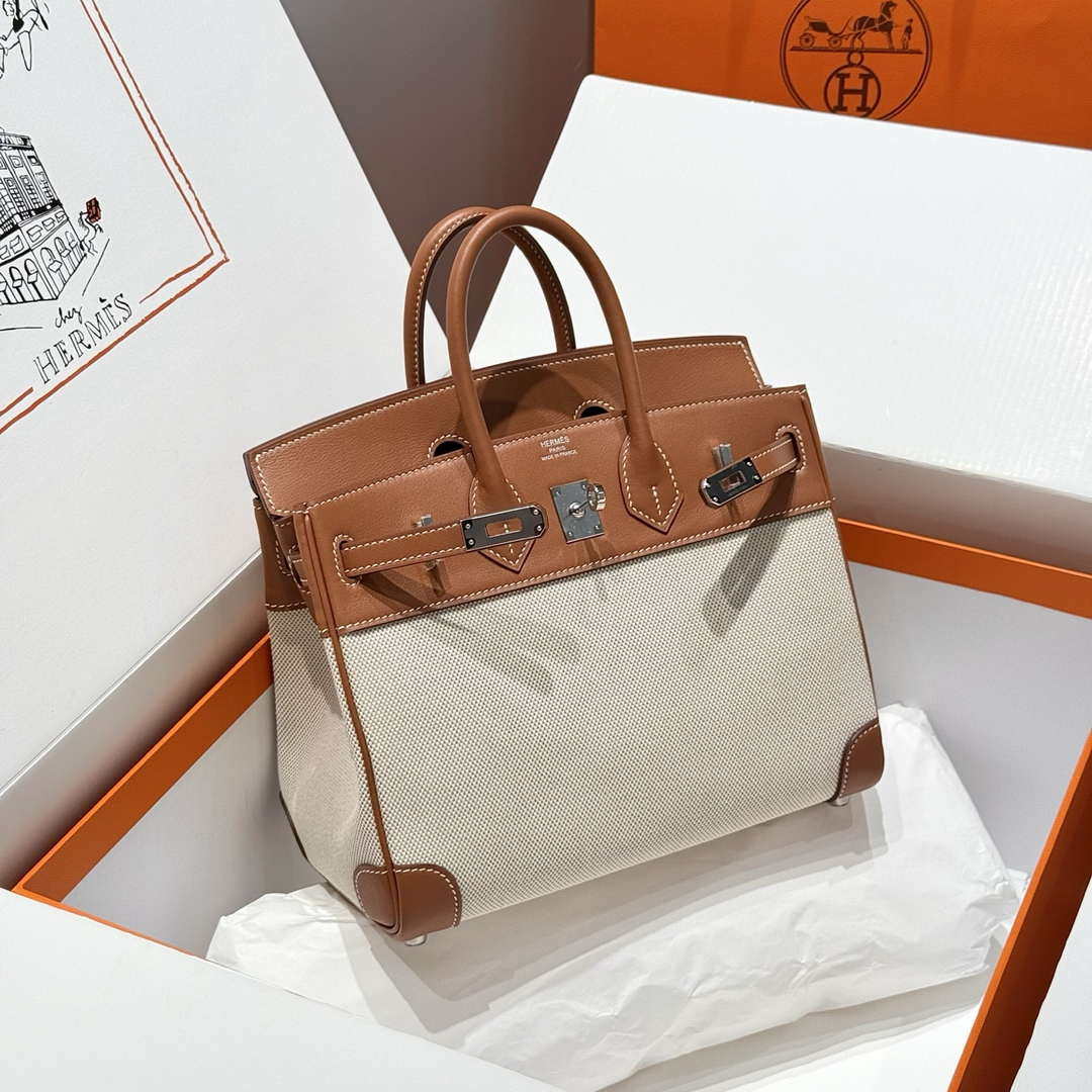 Hermes Birkin Tote Bag Swift leather with canvas 286017