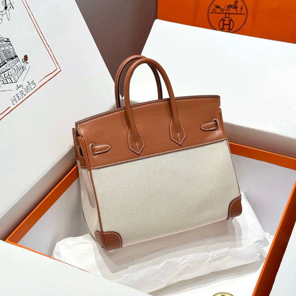 Hermes Birkin Tote Bag Swift leather with canvas 286017