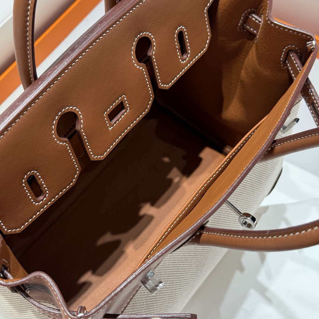 Hermes Birkin Tote Bag Swift leather with canvas 286017
