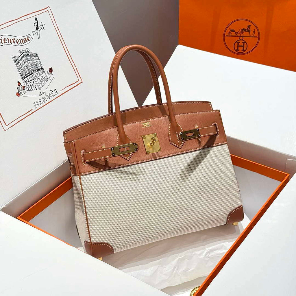 Hermes Birkin Tote Bag Swift leather with canvas 286017