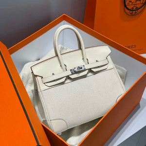 Hermes Birkin Tote Bag Swift leather with canvas 286018 - Gold / 25cm - View 1
