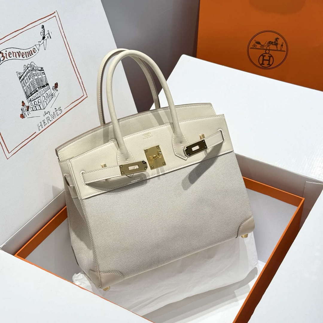 Hermes Birkin Tote Bag Swift leather with canvas 286018