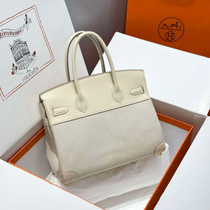 Hermes Birkin Tote Bag Swift leather with canvas 286018 - Gold / 25cm - View 11
