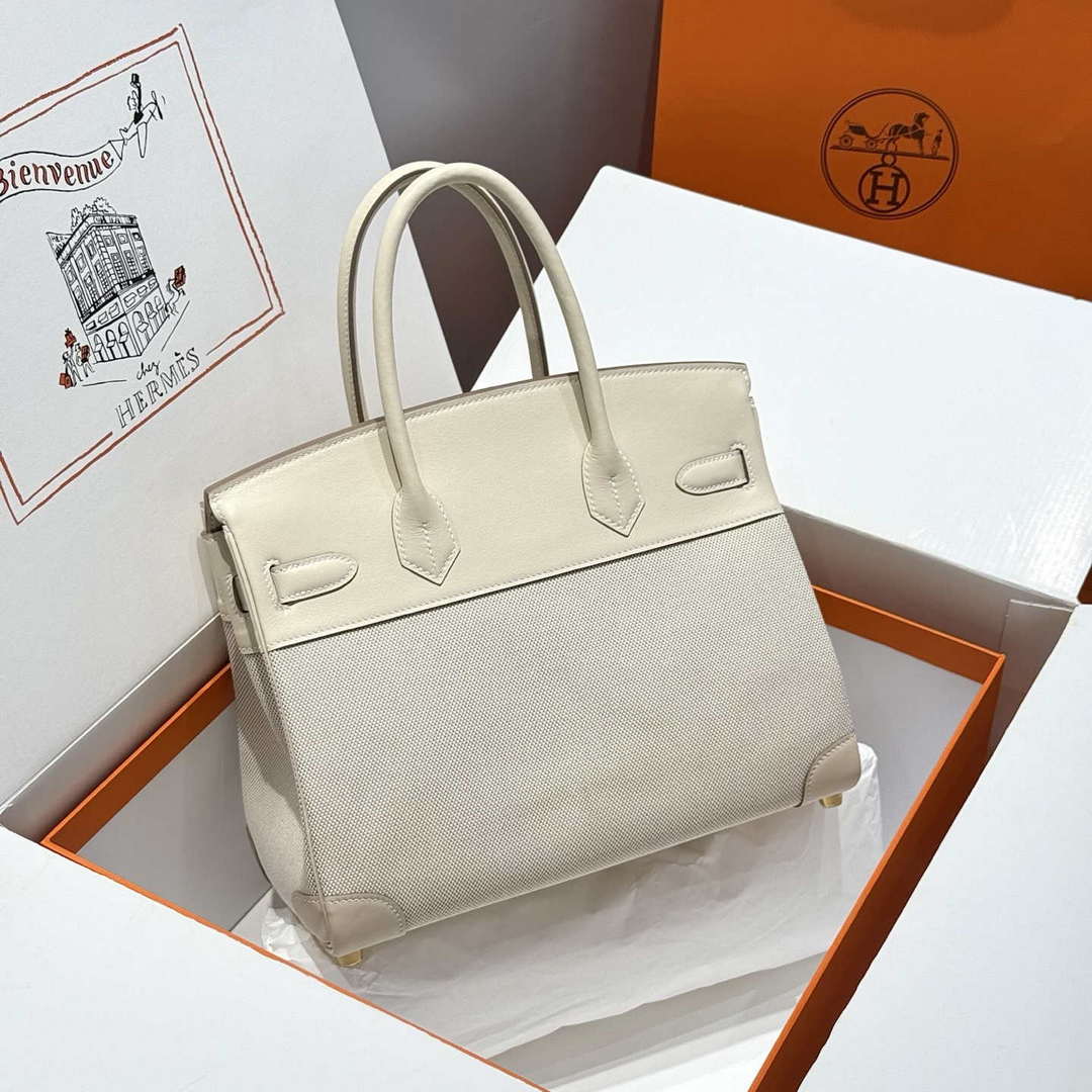 Hermes Birkin Tote Bag Swift leather with canvas 286018