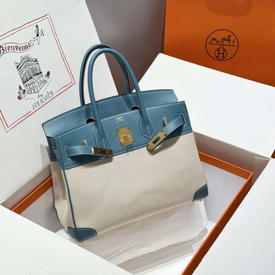 Hermes Birkin Tote Bag Swift leather with canvas 286019