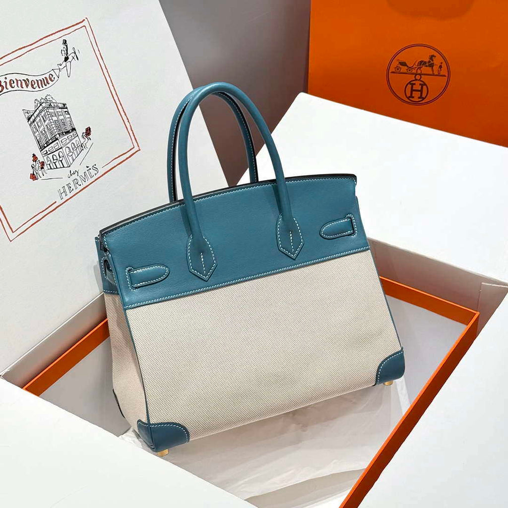 Hermes Birkin Tote Bag Swift leather with canvas 286019