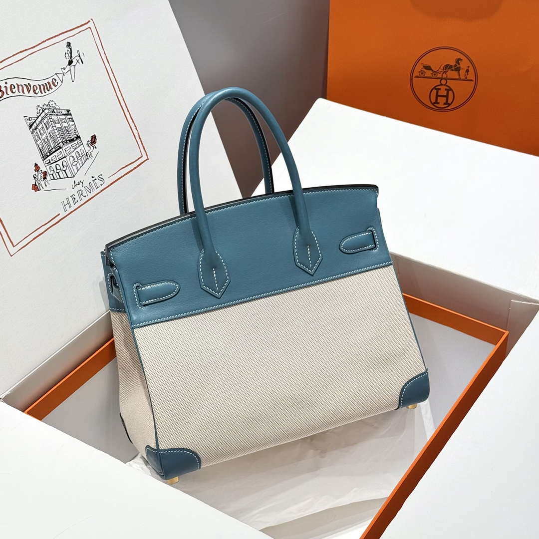 Hermes Birkin Tote Bag Swift leather with canvas 286019