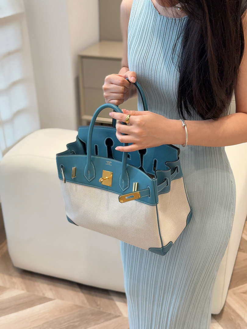 Hermes Birkin Tote Bag Swift leather with canvas 286019