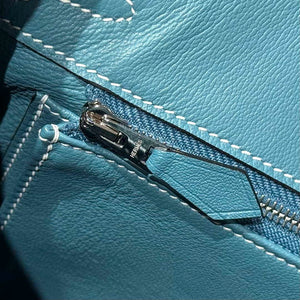 Hermes Birkin Tote Bag Swift leather with canvas 286019 - Gold / 25cm - View 19
