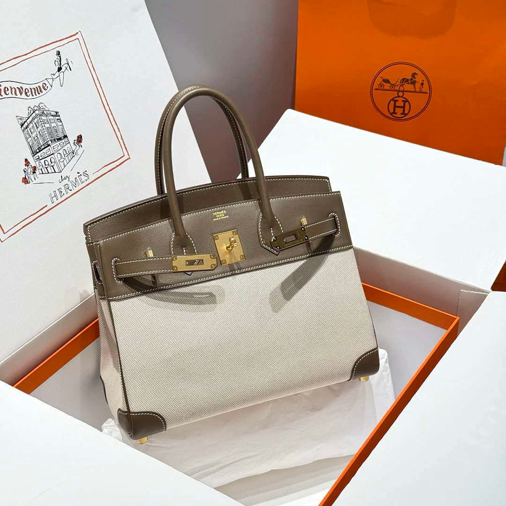 Hermes Birkin Tote Bag Swift leather with canvas 286020