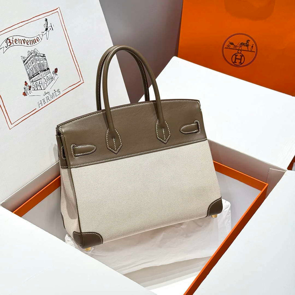 Hermes Birkin Tote Bag Swift leather with canvas 286020