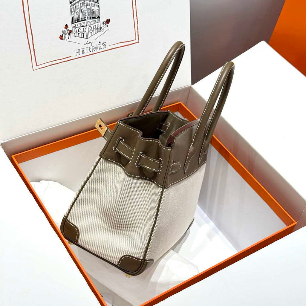 Hermes Birkin Tote Bag Swift leather with canvas 286020