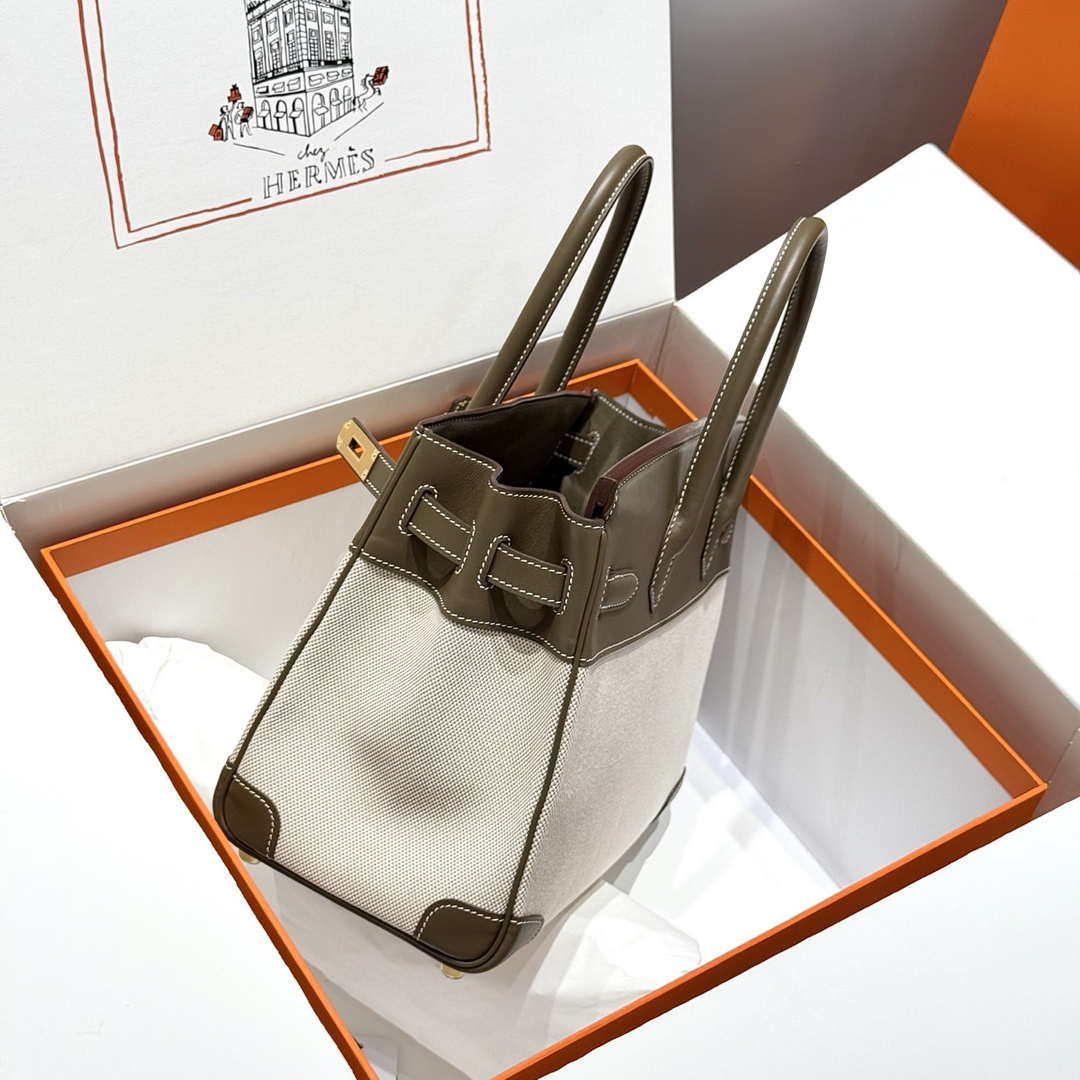 Hermes Birkin Tote Bag Swift leather with canvas 286020