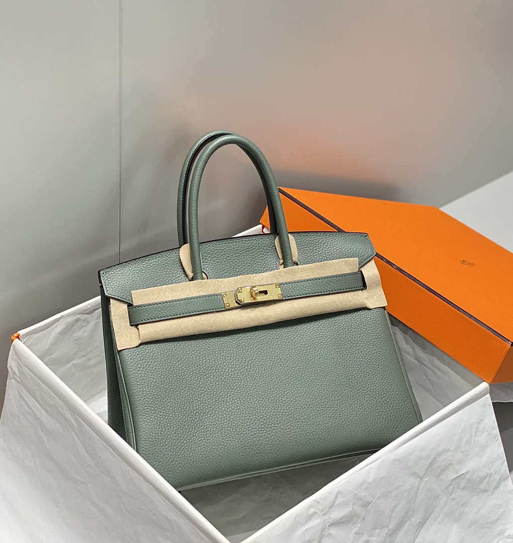 Hermes Birkin Tote Bag Togo Leather 28600 Almond Green