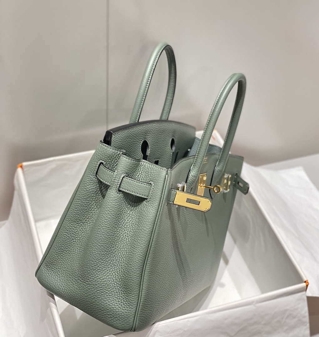 Hermes Birkin Tote Bag Togo Leather 28600 Almond Green