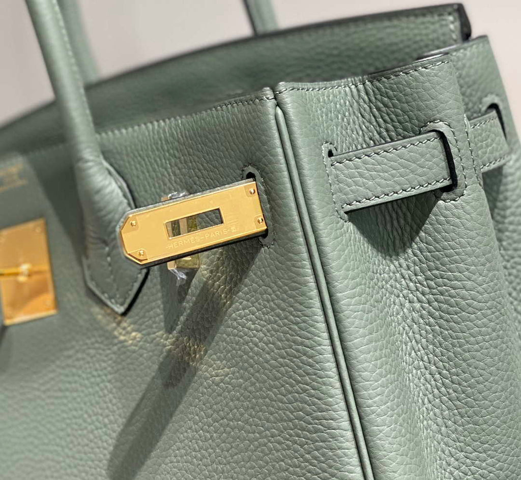 Hermes Birkin Tote Bag Togo Leather 28600 Almond Green