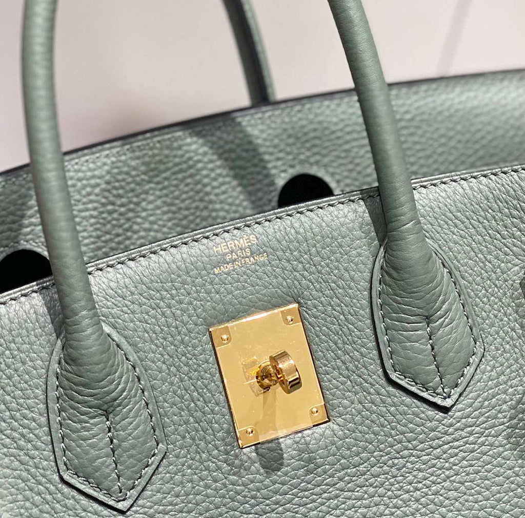 Hermes Birkin Tote Bag Togo Leather 28600 Almond Green