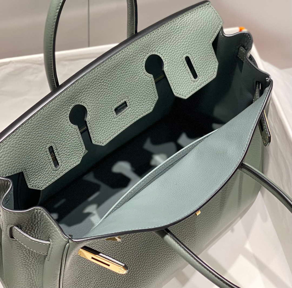 Hermes Birkin Tote Bag Togo Leather 28600 Almond Green