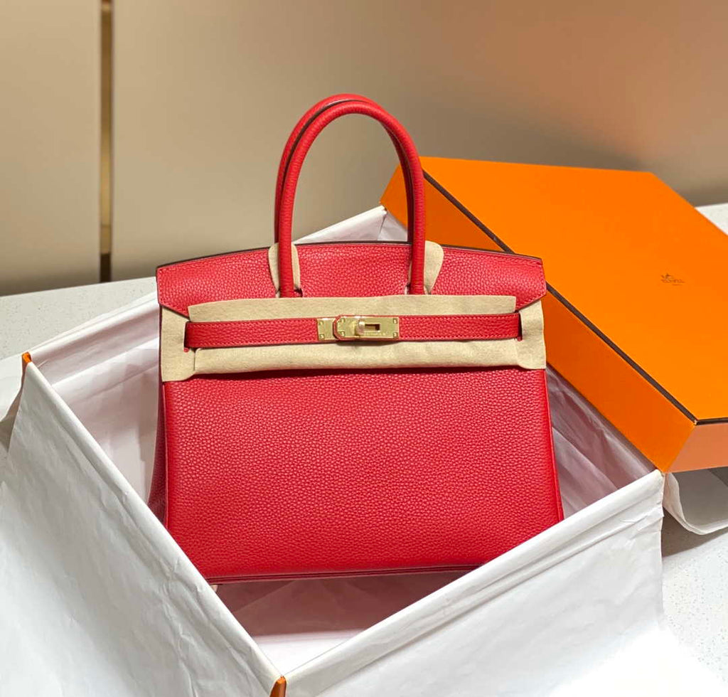 Hermes Birkin Tote Bag Togo Leather 28601 Red